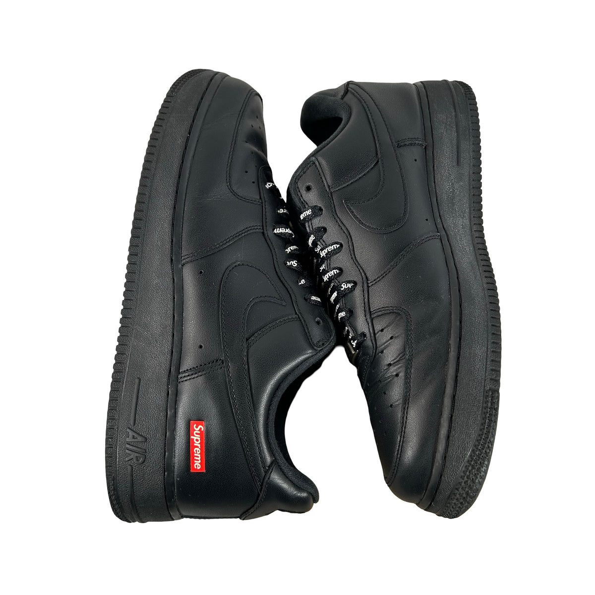 CU9225 001 Air Force 1 Low Supreme Black [USED] - 8.5 M (Used) (No Box) (Missing Insoles)