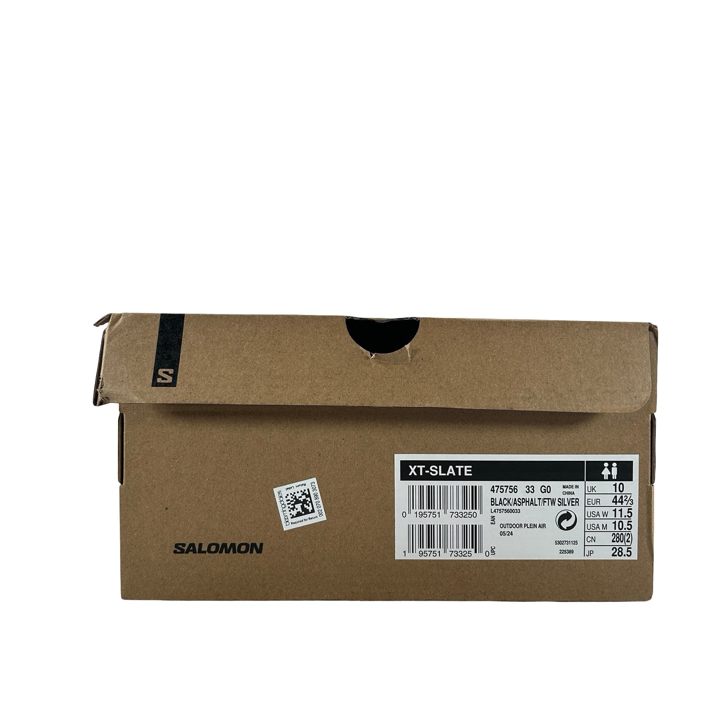 L4757560033 Salomon XT-Slate Black Asphalt [USED] - 10.5 M (Used)