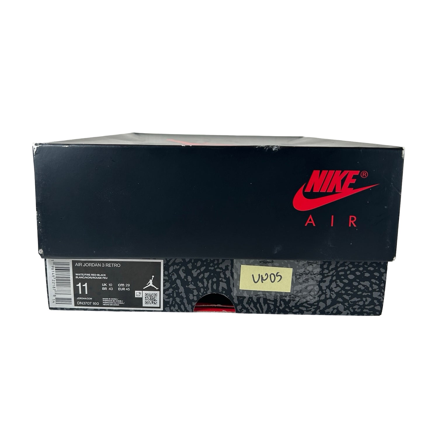 DN3707 160 Jordan 3 Retro Fire Red (2022) [USED] - 11 M (VNDS)