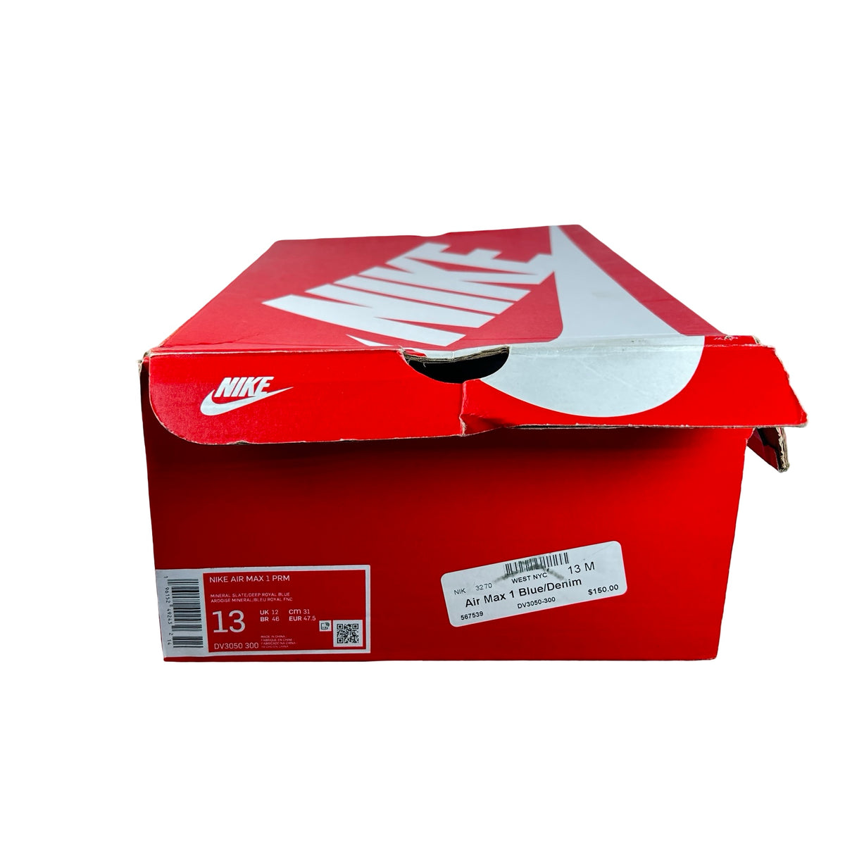 DV3050 300  Nike Air Max 1 PRM Dirty Denim [USED] - 13 M (Used)