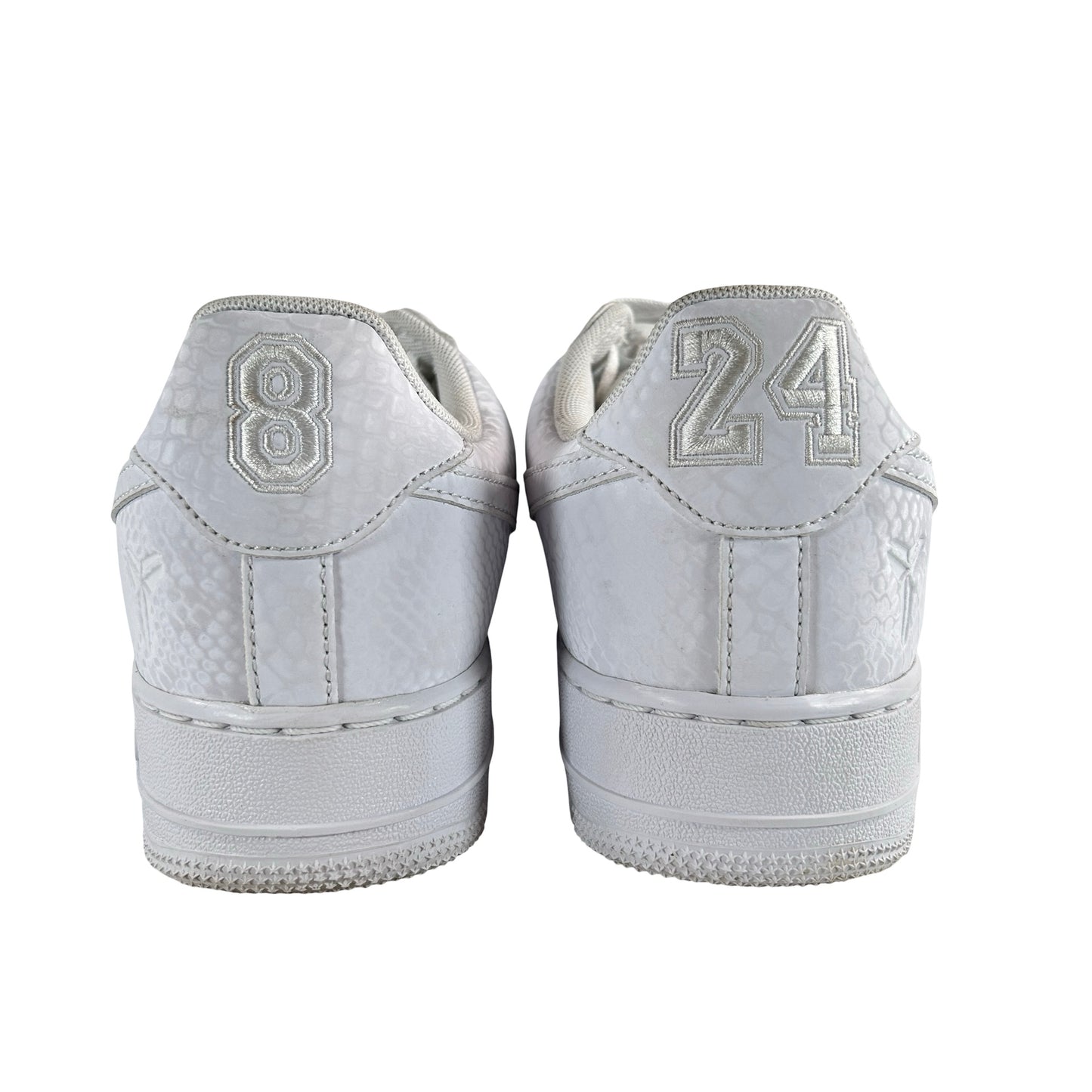 IB0018 100 Nike Air Force 1 Low Kobe Bryant Forever White [USED] - 9 M (Used) (No Box)