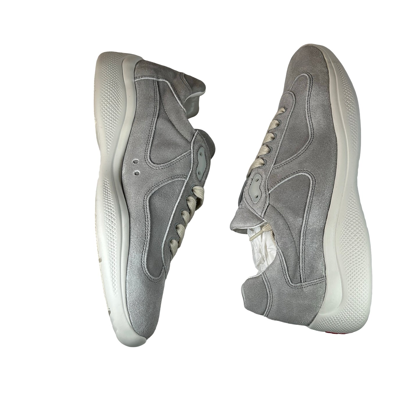 4E3400 Z50 F0031 Prada America's Cup Grey Suede [USED] - PRADA 8 / US 9 M (Used)