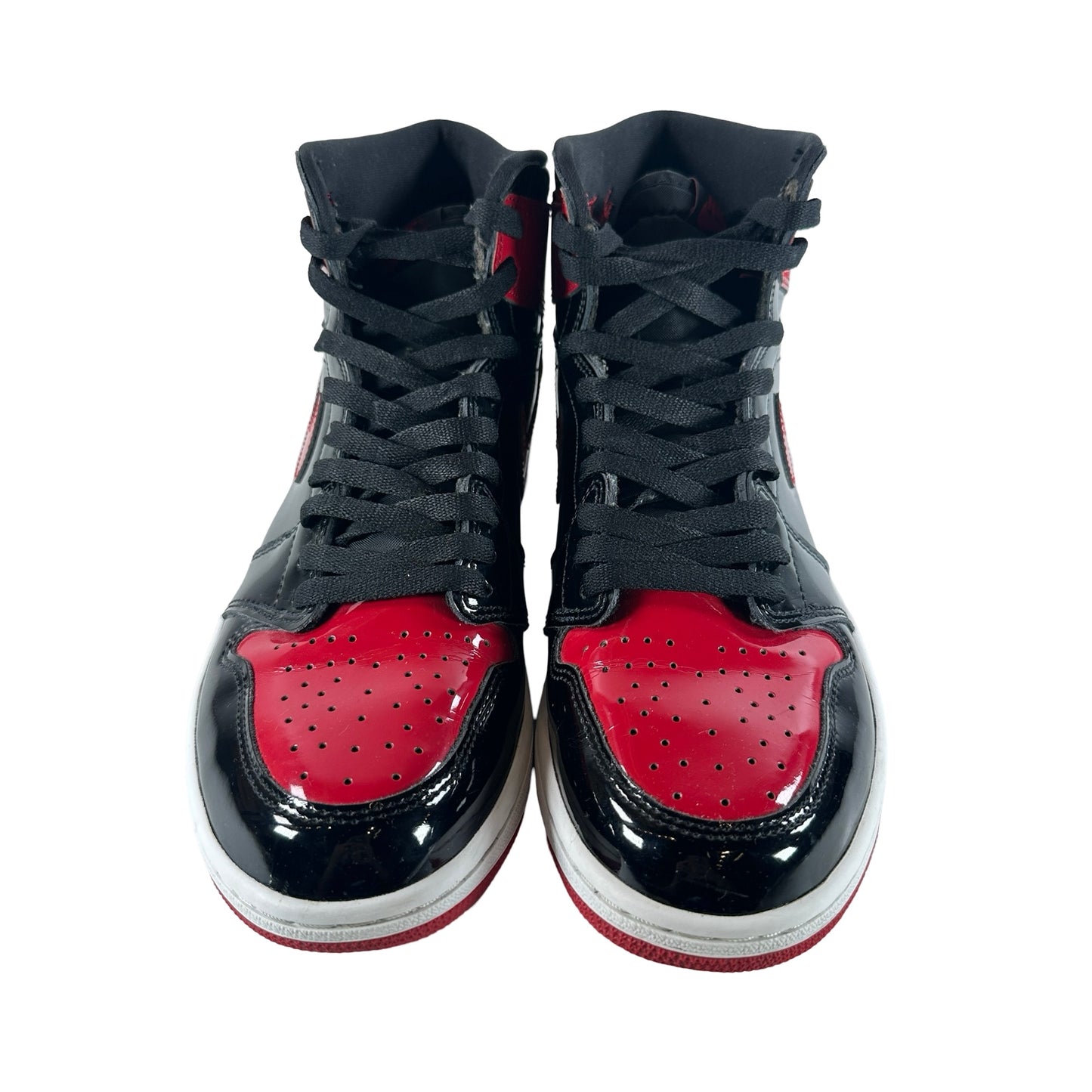 555088 063 Jordan 1 Retro High OG Patent Bred [USED] - 10 M (Used) (No Box)