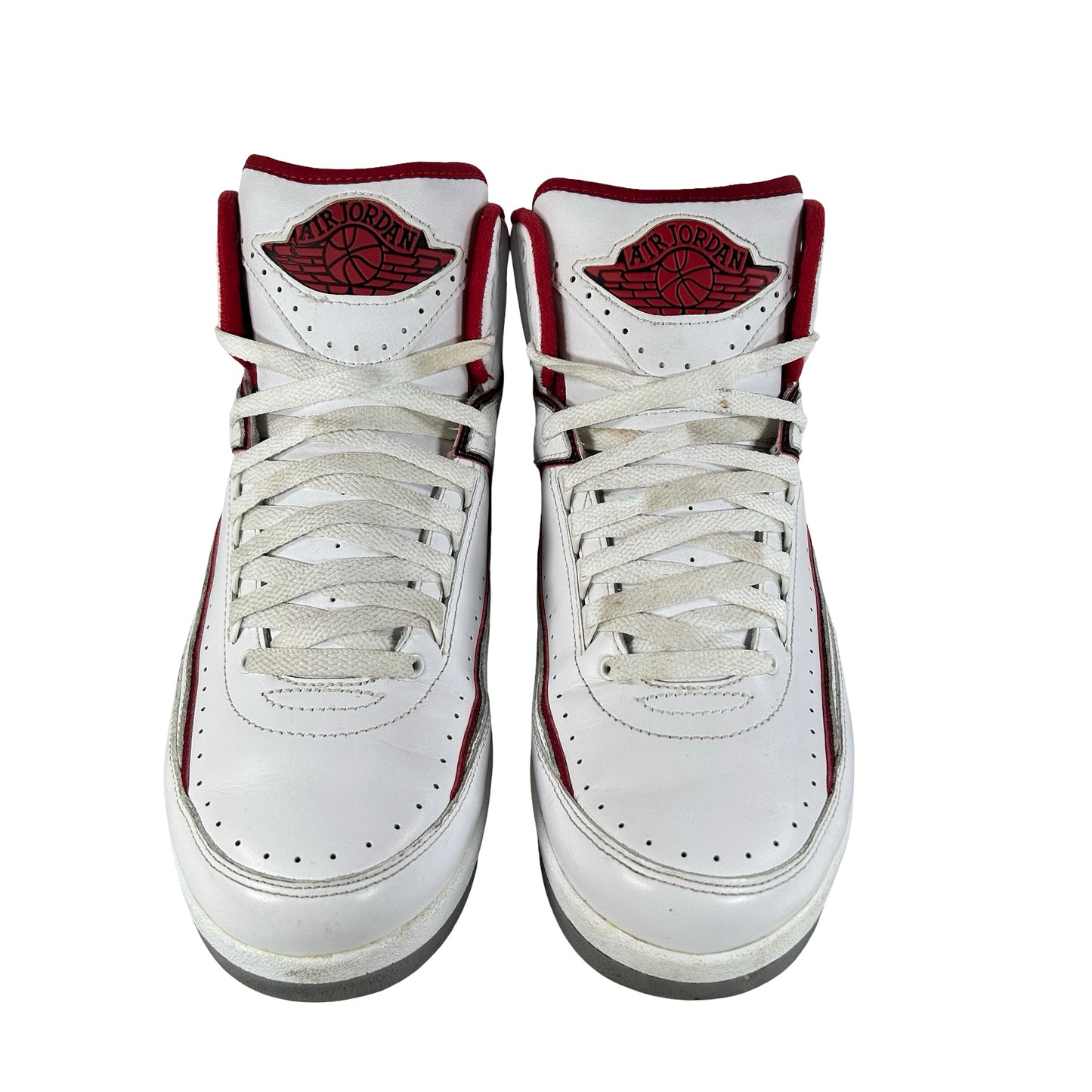 385475 102 Jordan 2 Retro White Red (2014) [USED] - 11 M (Used)