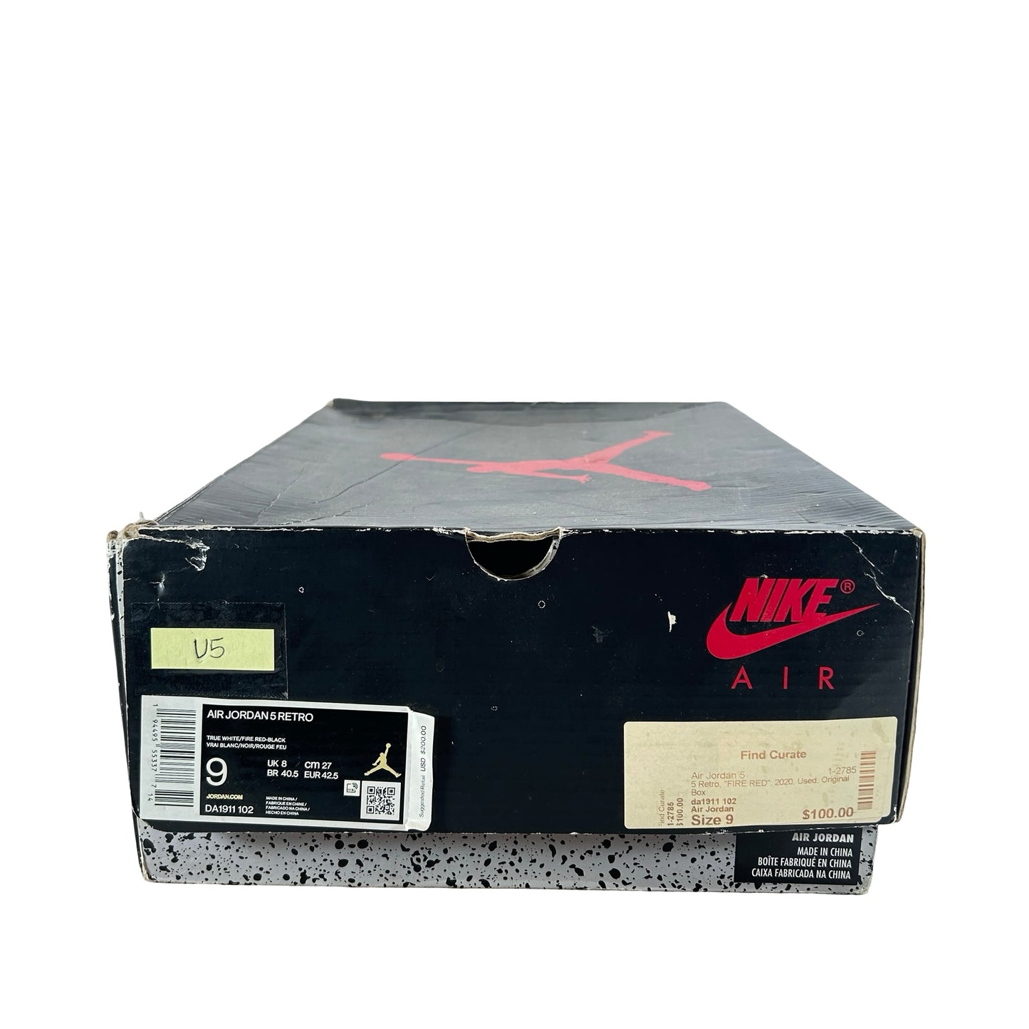 DA1911 102 Jordan 5 Fire Red [USED] - 9 M (Used5)