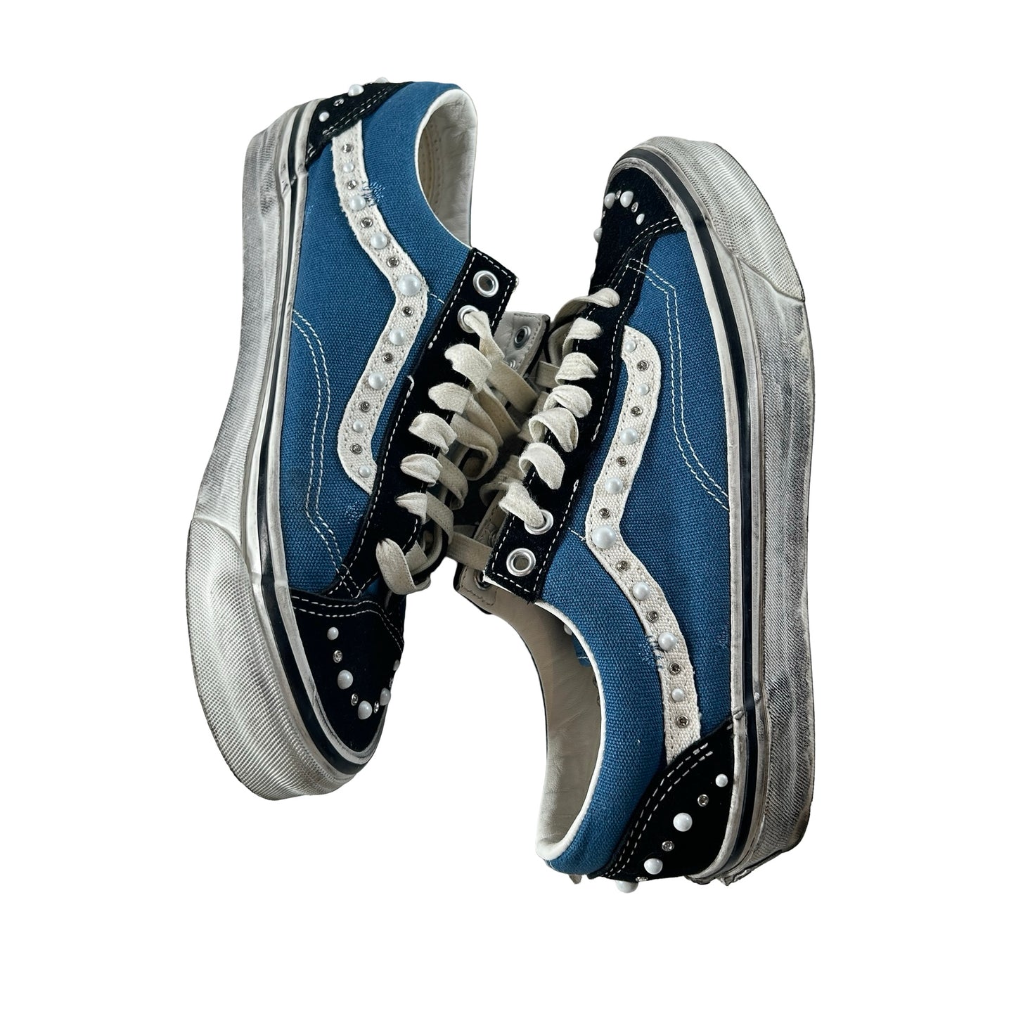 VN000E8VYA6 Vans LX Old Skool 36 Pearlized Pack Black Navy [USED] - 8 M (Used)