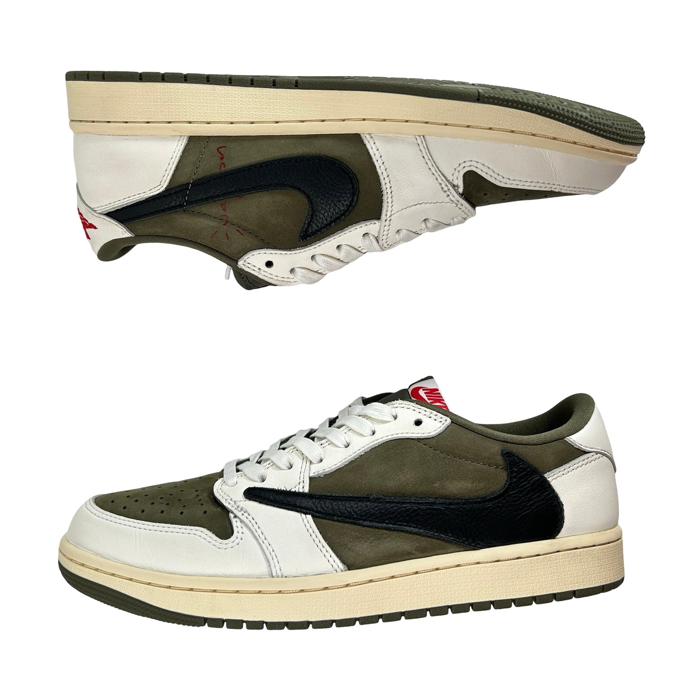 DM7866 200 Jordan 1 Retro Low OG SP Travis Scott Medium Olive [USED] - 9.5 M (Used)