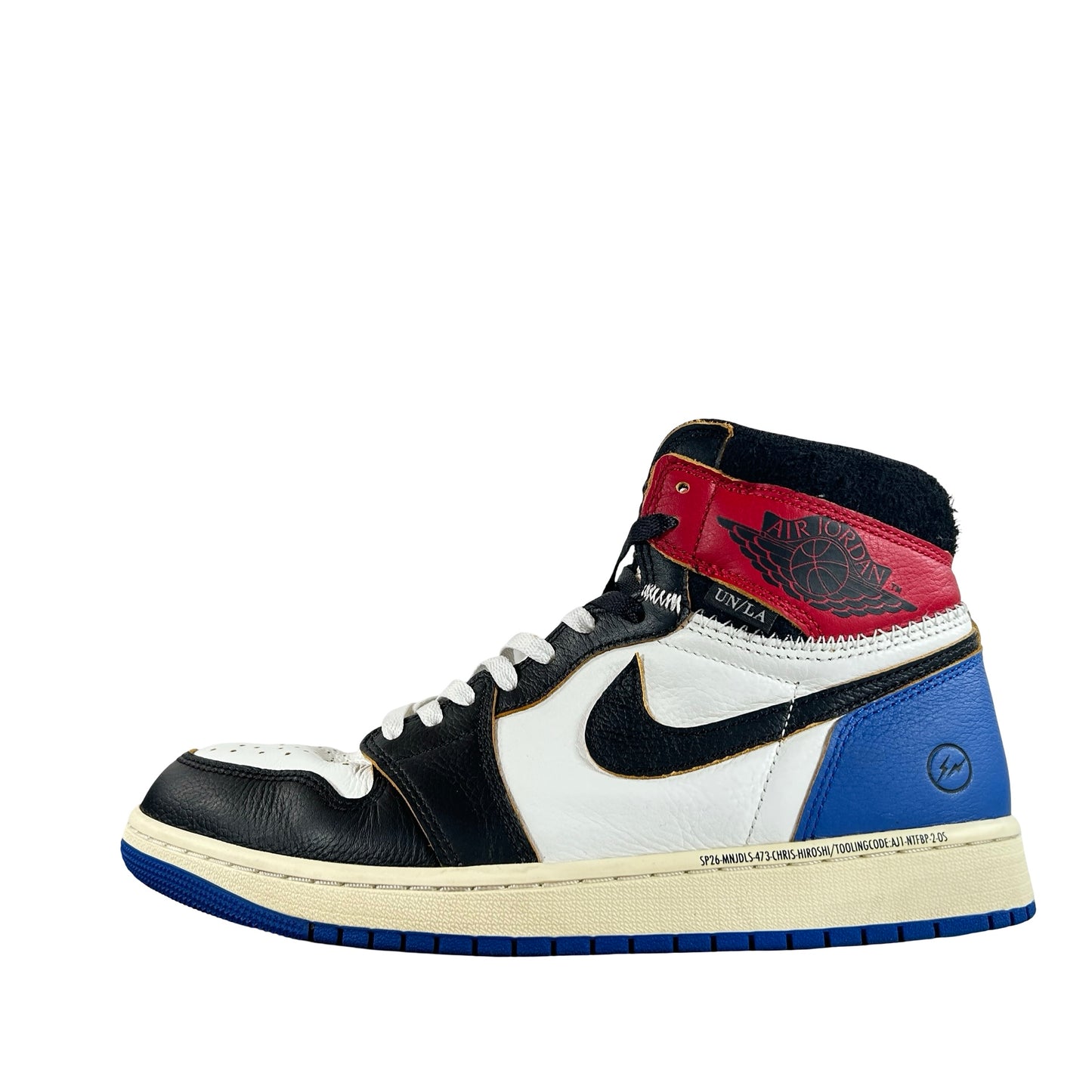 IO7847 002 Jordan 1 Retro High OG SP Fragment x Union LA Varsity Red Sport Royal [USED] - 10 M (Used2)