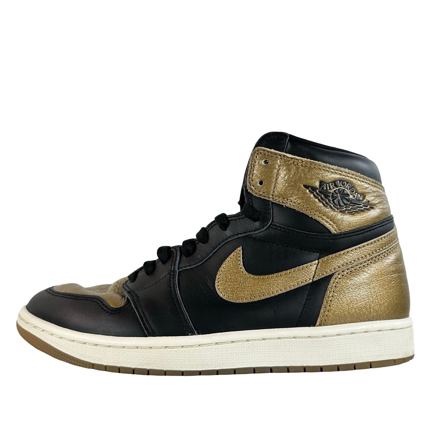 DZ5485 071 Air Jordan 1 Retro High OG Black Metallic Gold [USED] - 10 M (Used)