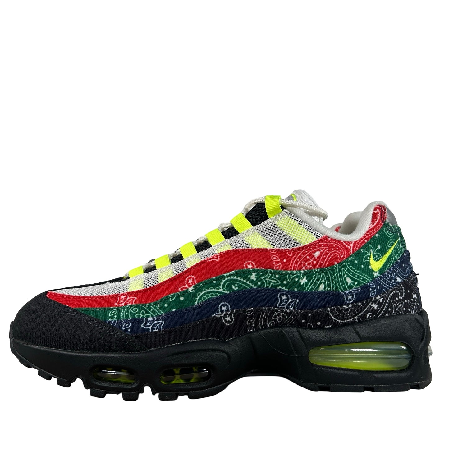 IQ0620 100 Nike Air Max 95 OG Big Bubble Neon Paisley Bandana [USED] - 10 M (VNDS) (No Box)