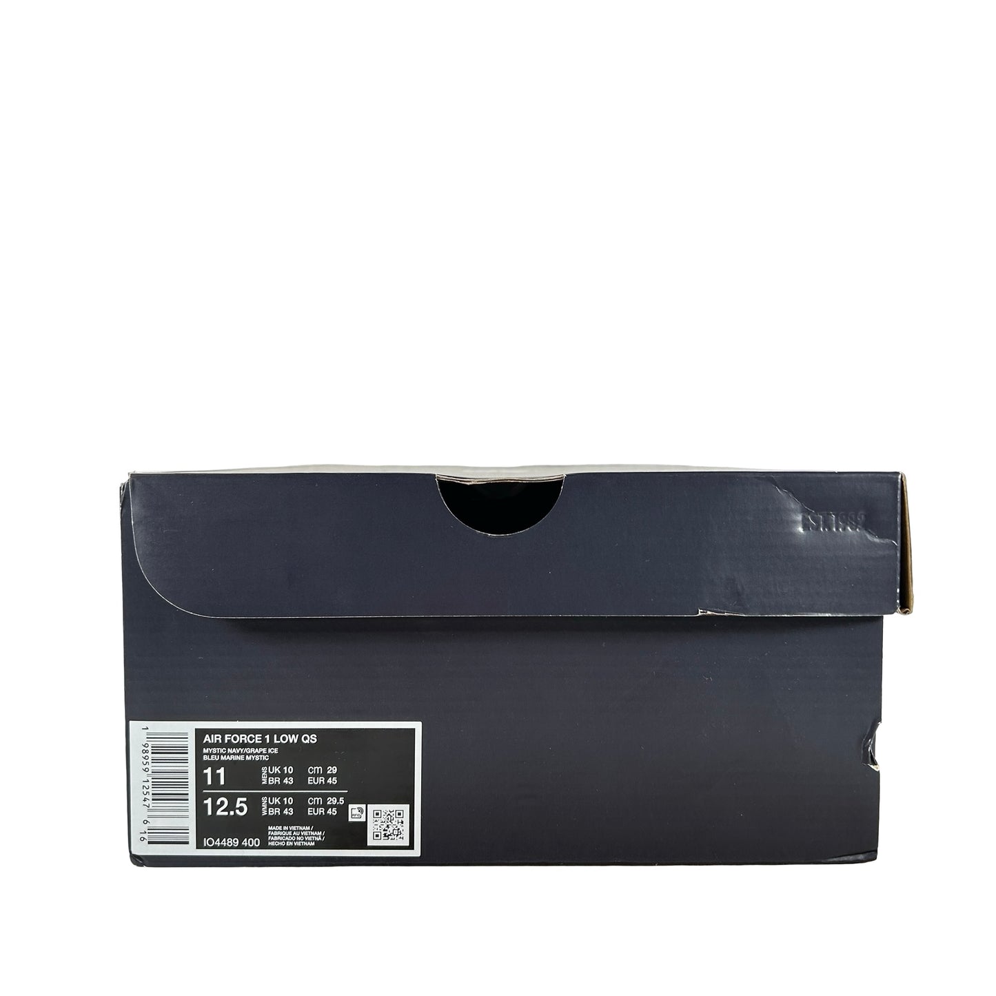 IO4489 400 Nike Air Force 1 Low Patent Leather Mystic Navy Grape Ice [USED] - 11 M (Used)