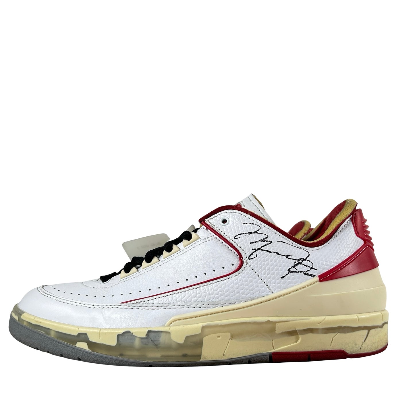 DJ4375 106 Jordan 2 Retro Low SP Off-White White Red [USED] - 10 M (Used) (Replace Box)