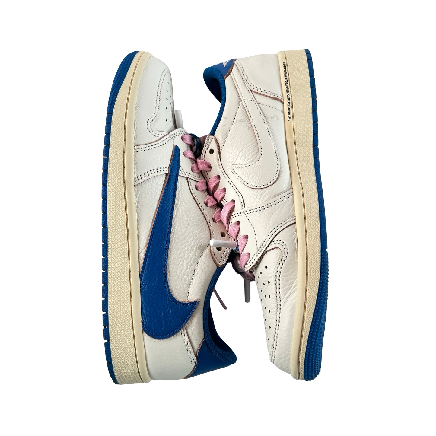 DM7866 104 Jordan 1 Retro Low OG SP Fragment x Travis Scott Sail Military Blue [USED] - 7.5 M (Used)