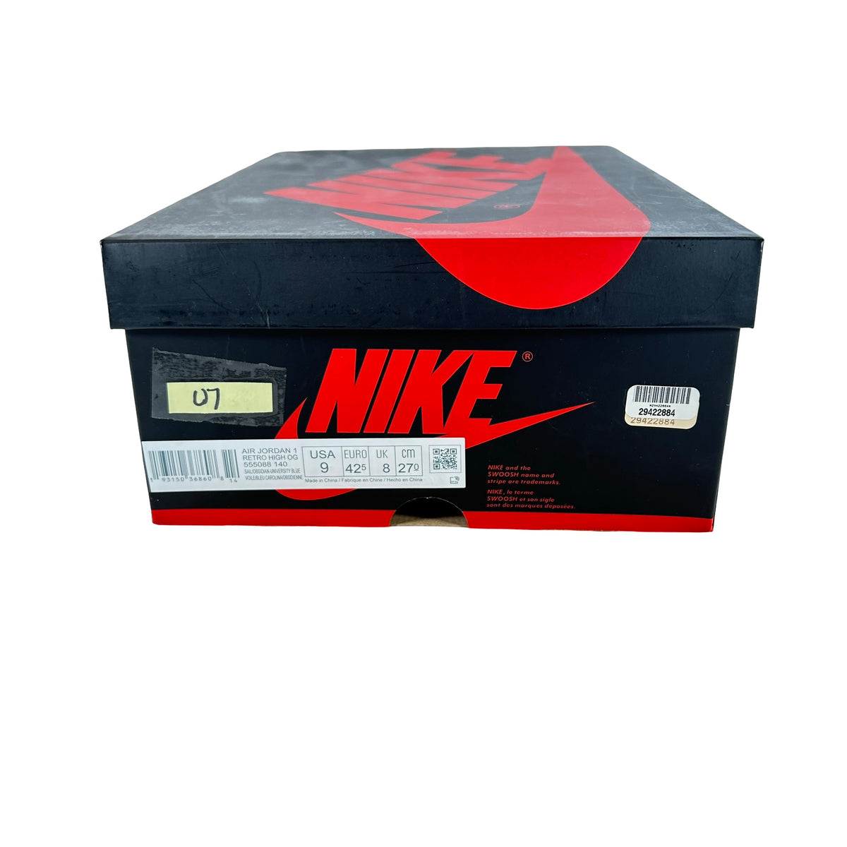 555088 140 Jordan 1 Obsidian UNC [USED] - 9 M (Used7)