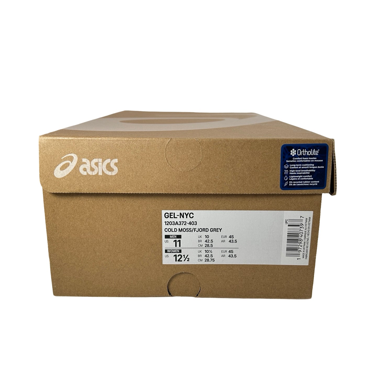 1203A372 403 ASICS Gel-NYC Cold Moss Fjord Grey [USED] - 11 M (Used)