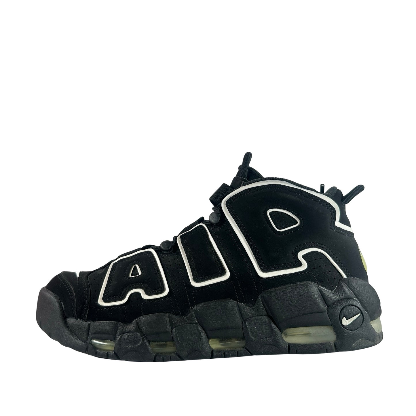 414962 002 Nike Air More Uptempo Black White {USED] - 7.5 M (Used2)
