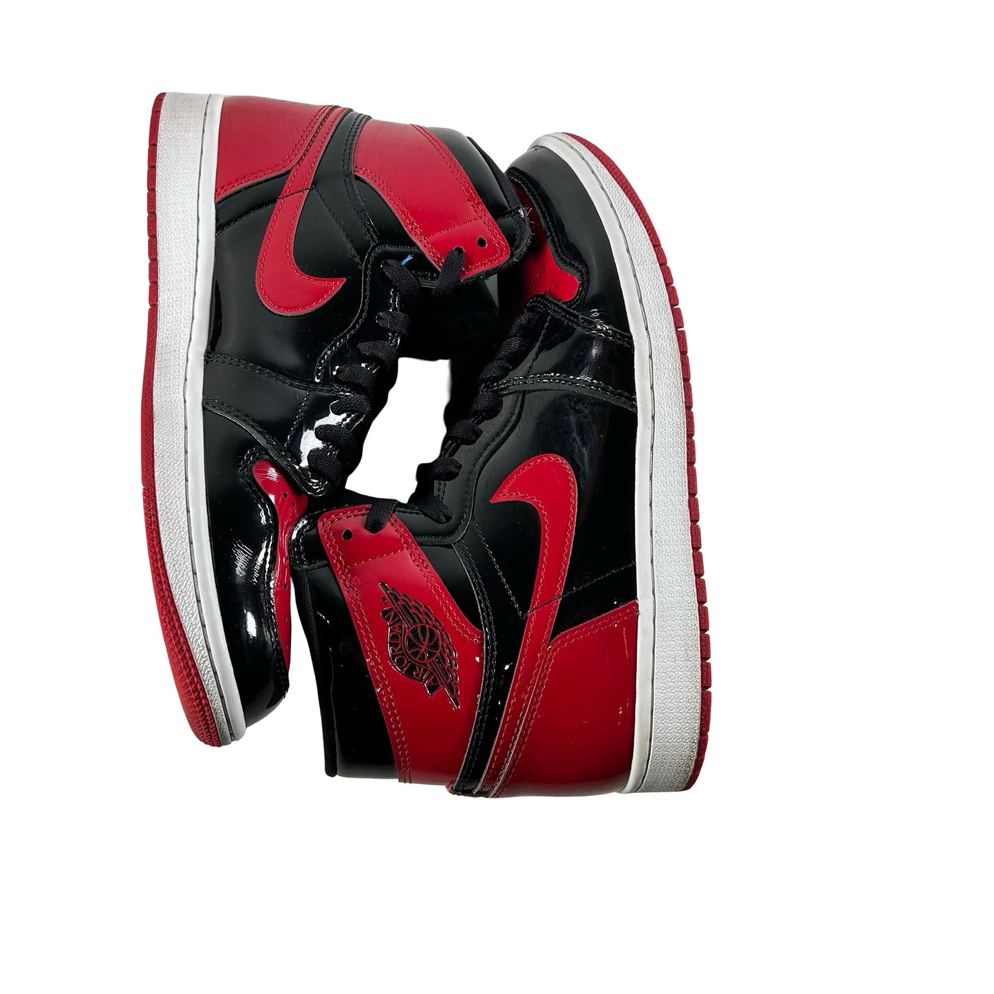 555088 063 Jordan 1 Retro High OG Patent Bred [USED] - 9 M (Used6)