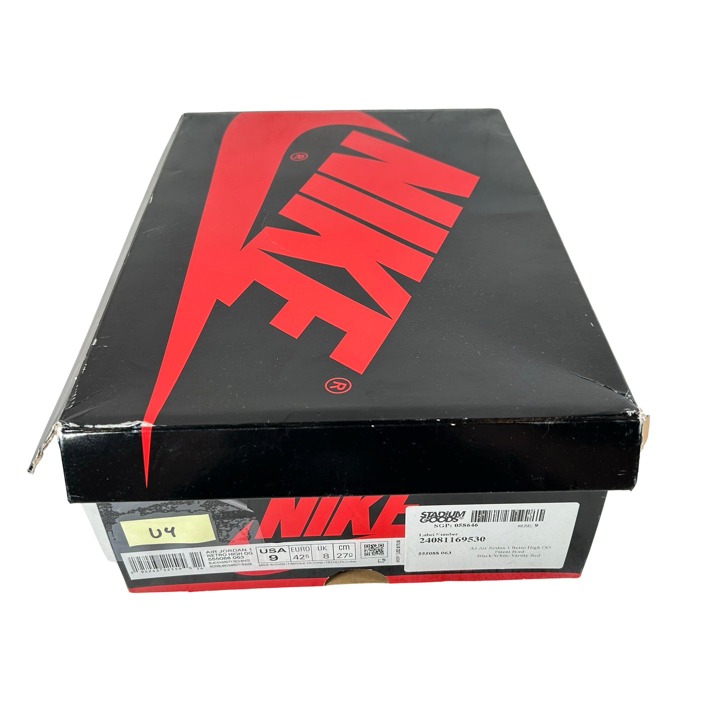 555088 063 Jordan 1 Retro High OG Patent Bred [USED] - 9 M (Used4)