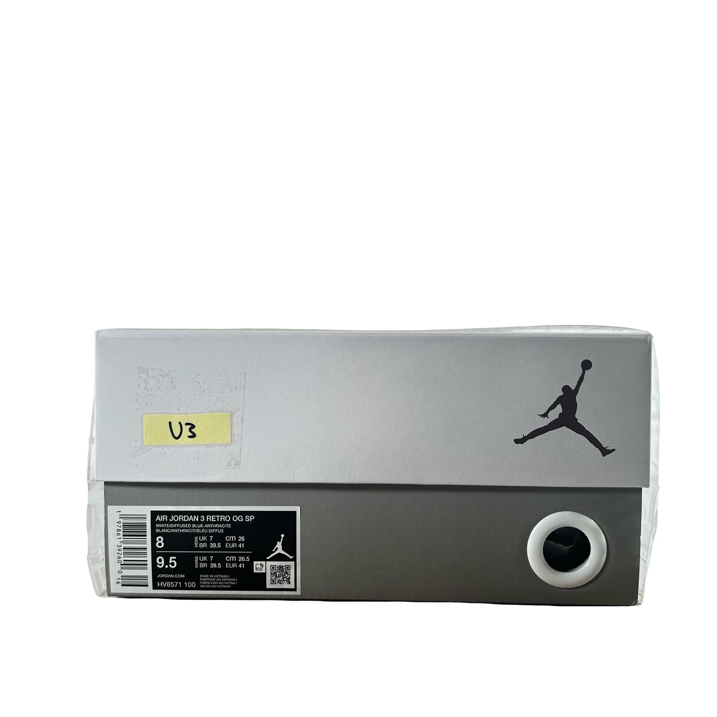HV8571 100 Jordan 3 Retro OG SP A Ma Maniére Diffused Blue [USED] - 8 M (Used3)