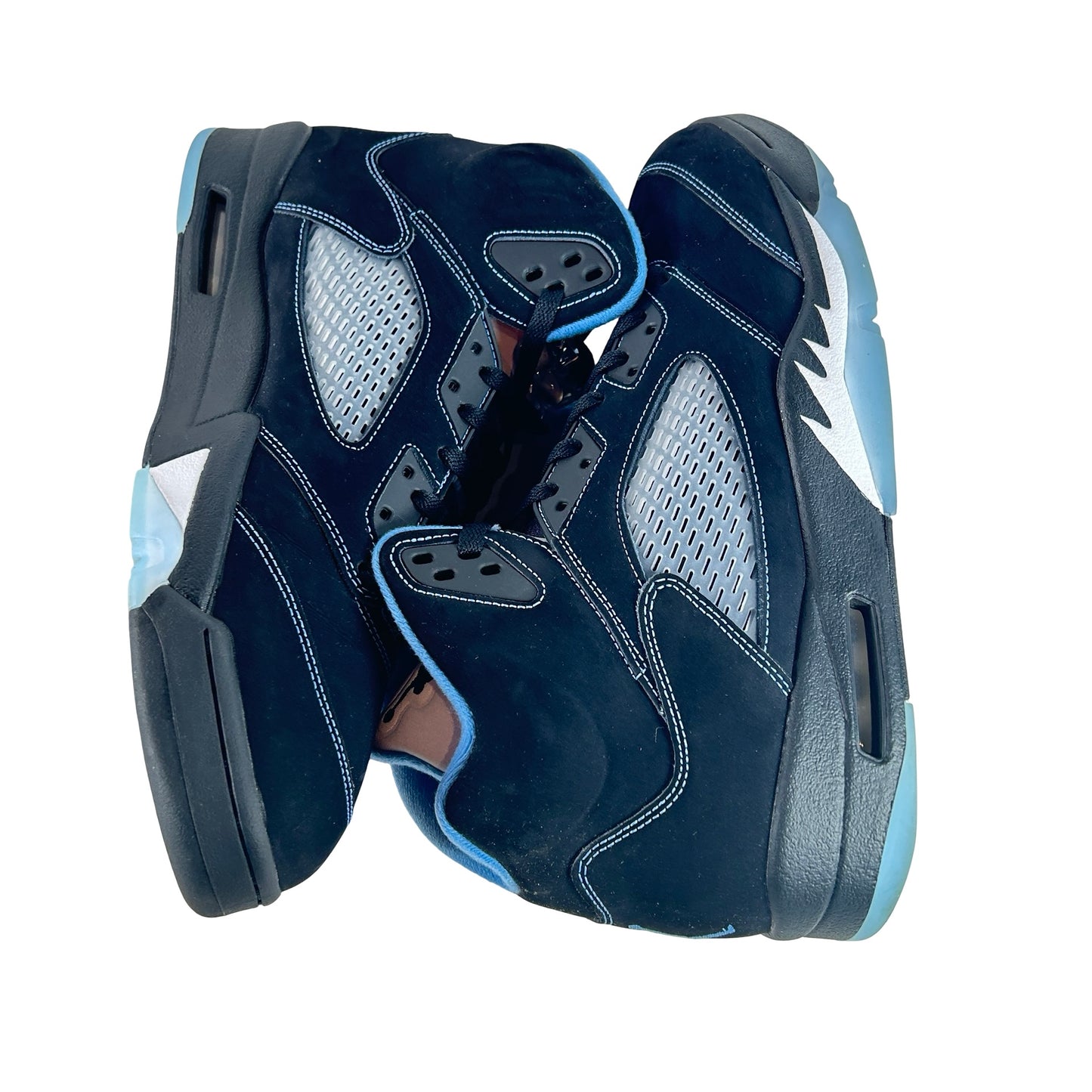 DD0587 008 Jordan 5 Retro Black University Blue (2026) [USED] - 13 M (Used)