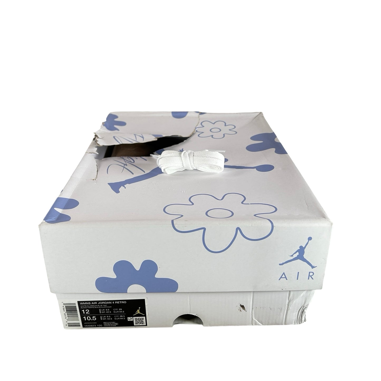 HV0823 100 Jordan 4 Retro Forget Me Not (Women's) [USED] - 12 W (Used)
