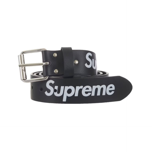 Supreme Repeat Leather Belt (FW25) Black