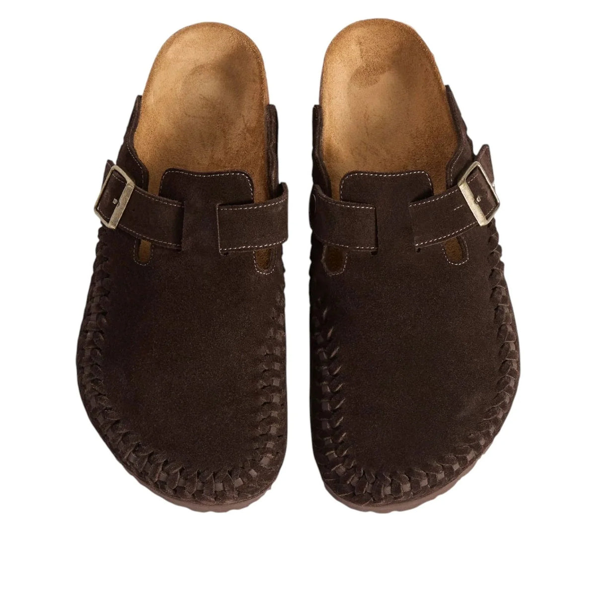 1031020 Birkenstock Boston Braided Suede Kith Mocca