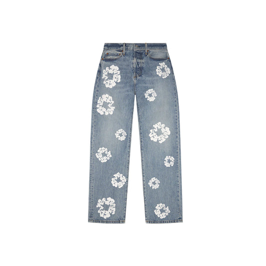 Denim Tears Baggy Cotton Wreath Denim Pant Light Wash