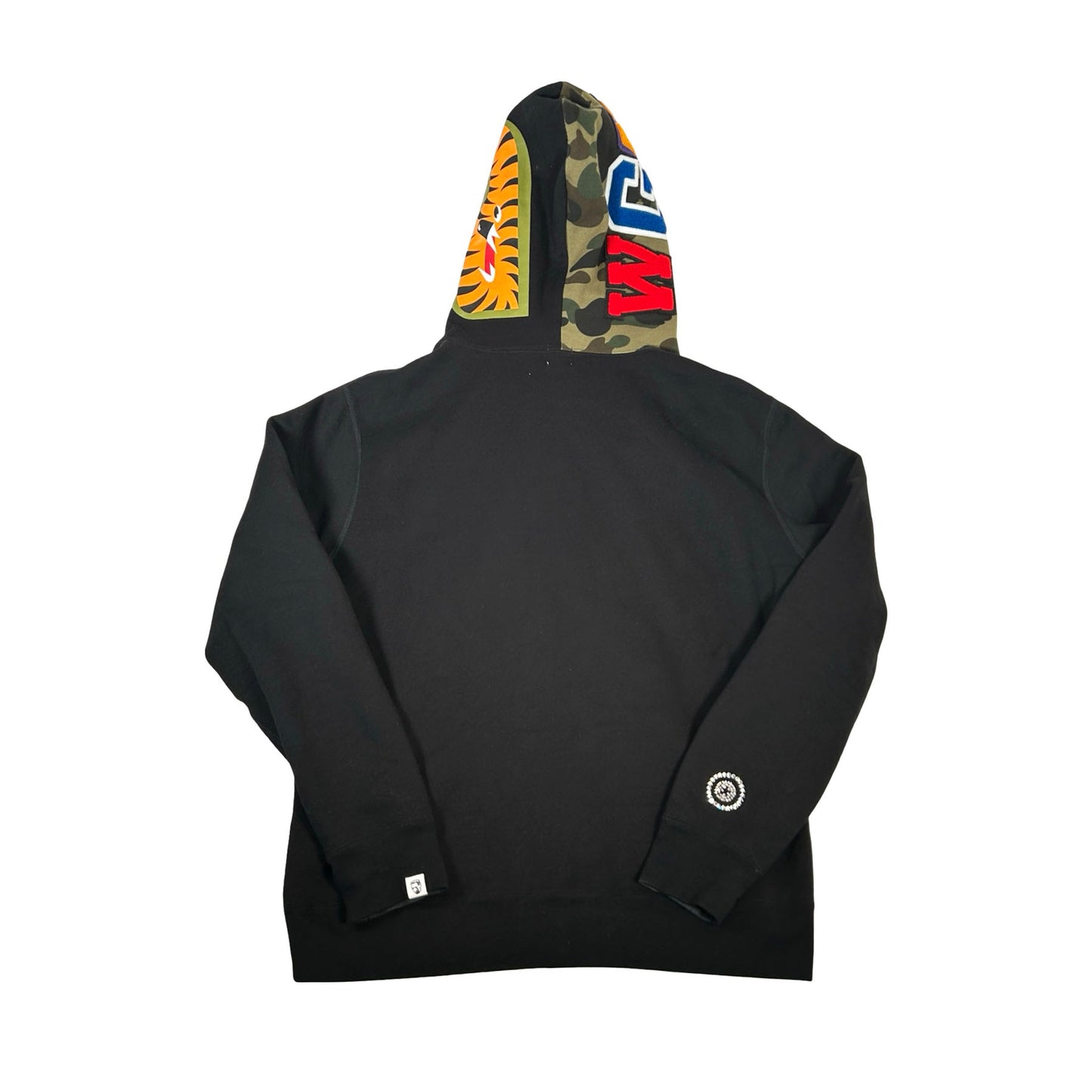 A Bathing Ape 1st Camo Swarovski Shark Full Zip Hoodie Black [USED] - XL (Used)