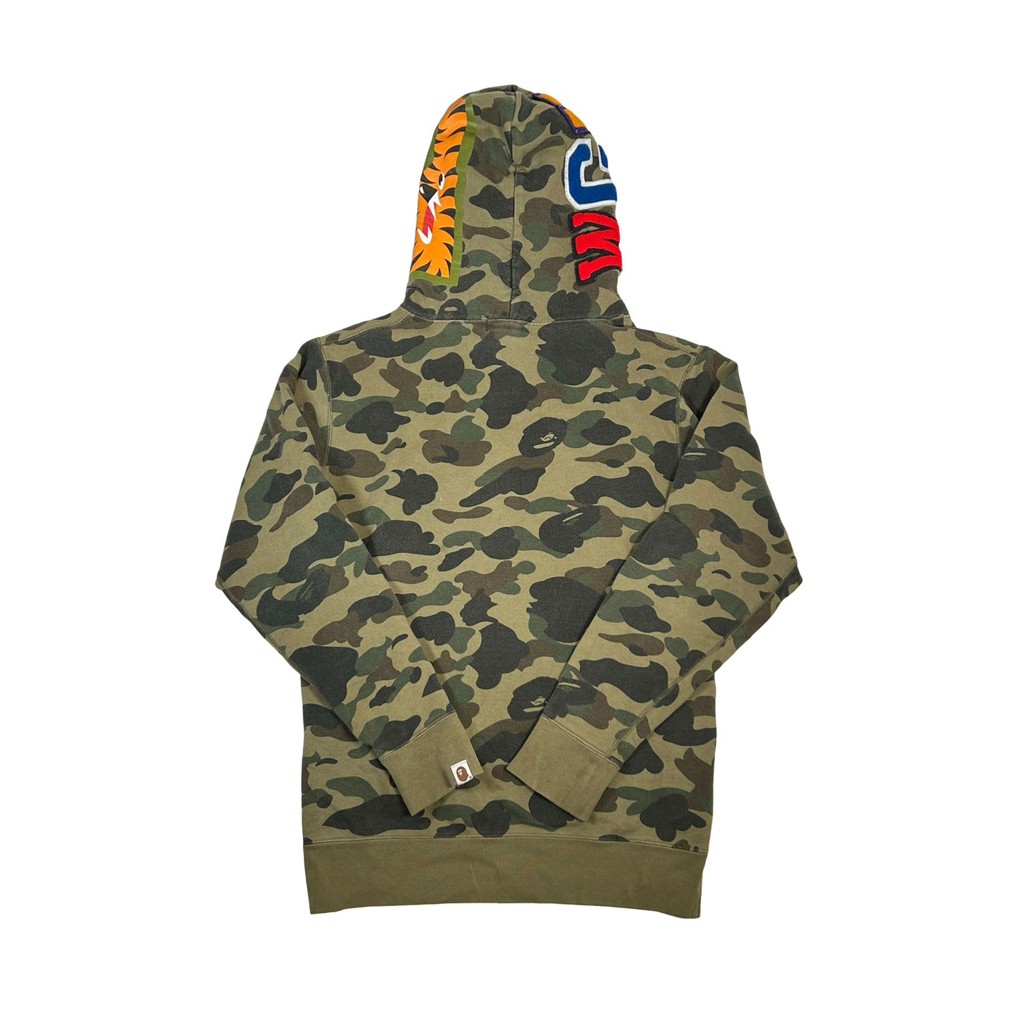 Bape Green Camo Shark Hoodie Pullover [USED] - M (Used)