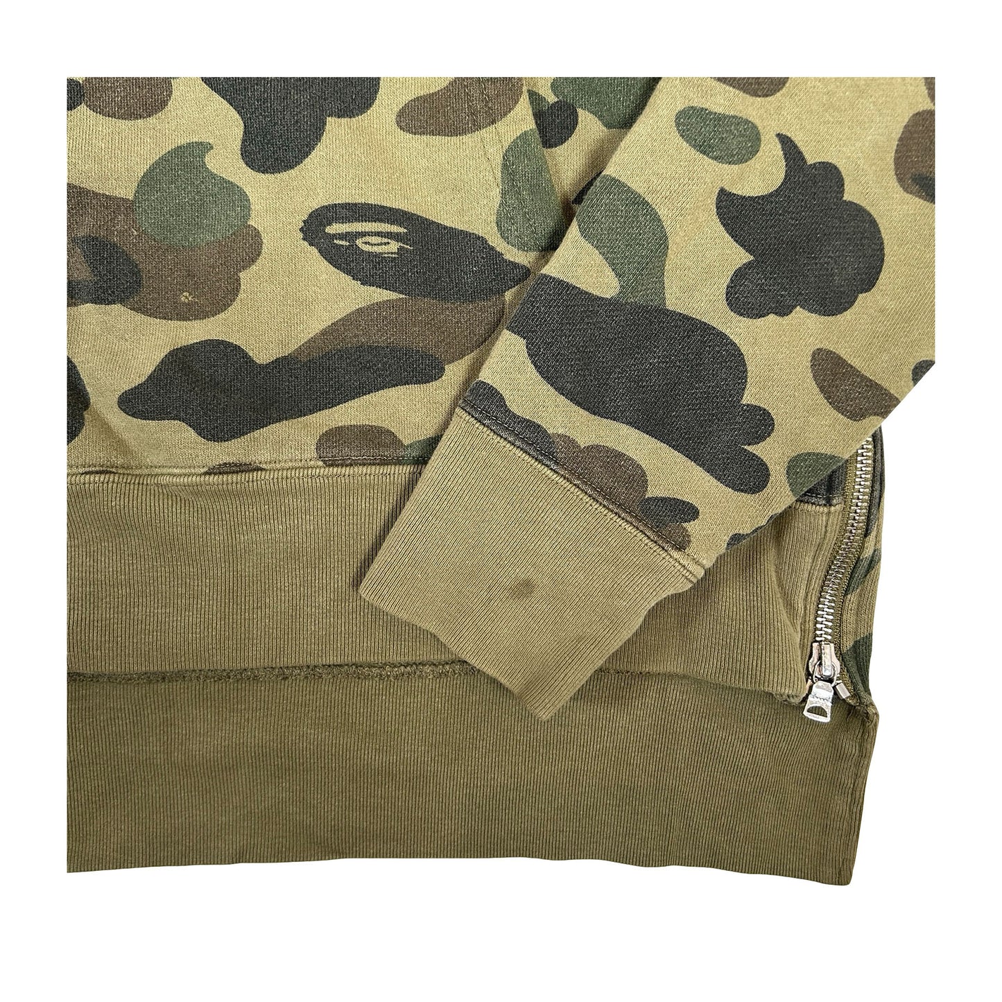 Bape Green Camo Shark Hoodie Pullover [USED] - M (Used)