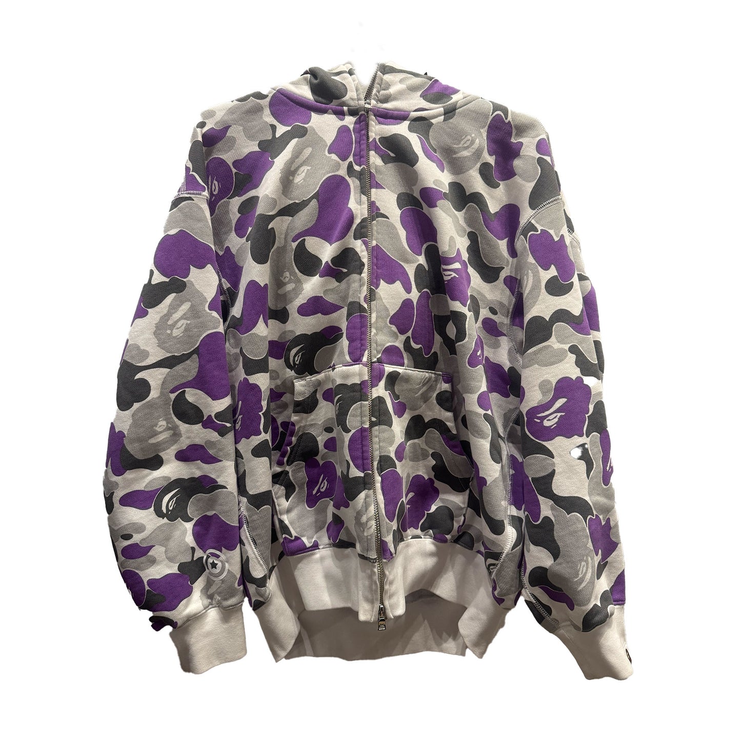 Bape Shark Zip-up Purple Grey Camo [Used] - M (Used)