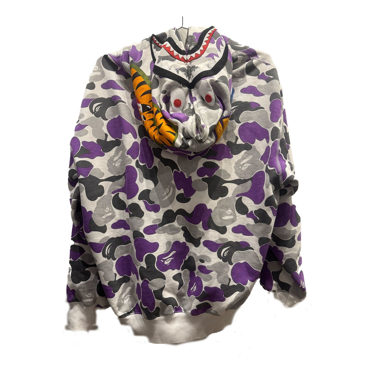 Bape Shark Zip-up Purple Grey Camo [Used] - M (Used)