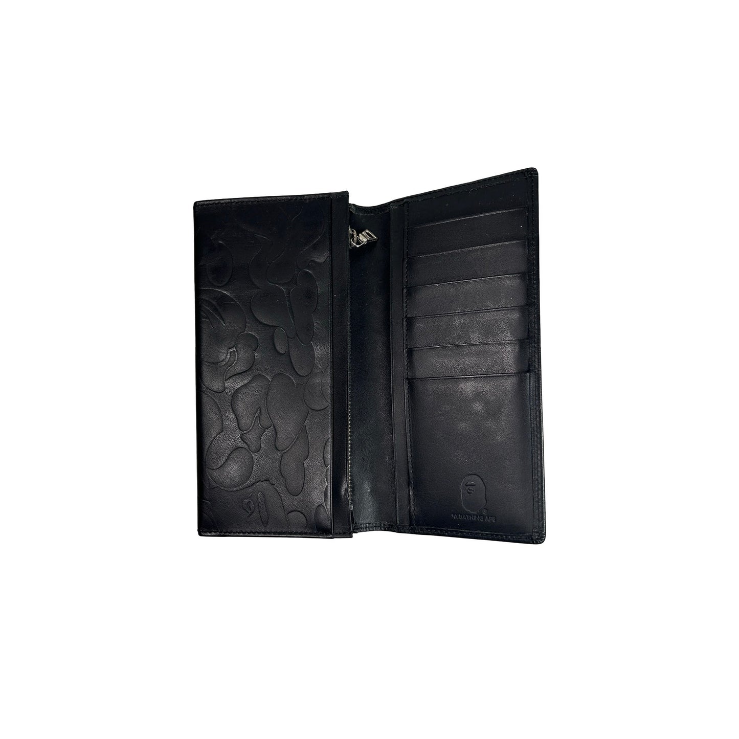 BAPE Solid Abc Leather Long Wallet Wallet Black [USED] - OS (Used)