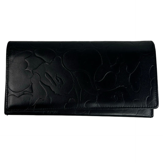 BAPE Solid Abc Leather Long Wallet Wallet Black [USED] - OS (Used)