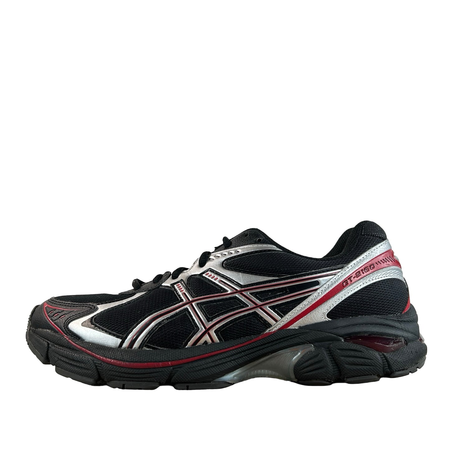 1203A688 001 ASICS GT-2160 Black Pure Silver Red [USED] - 9.5 M (Used)