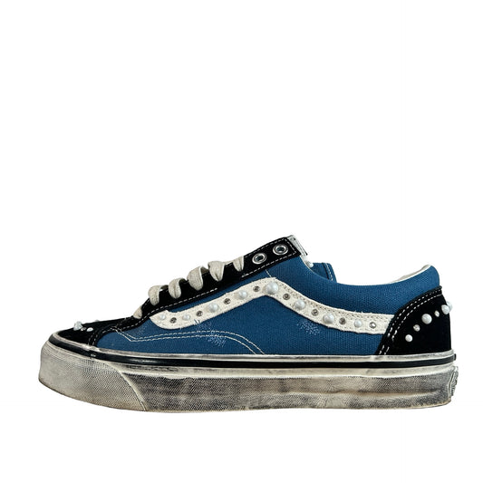VN000E8VYA6 Vans LX Old Skool 36 Pearlized Pack Black Navy [USED] - 7.5 M (Used)