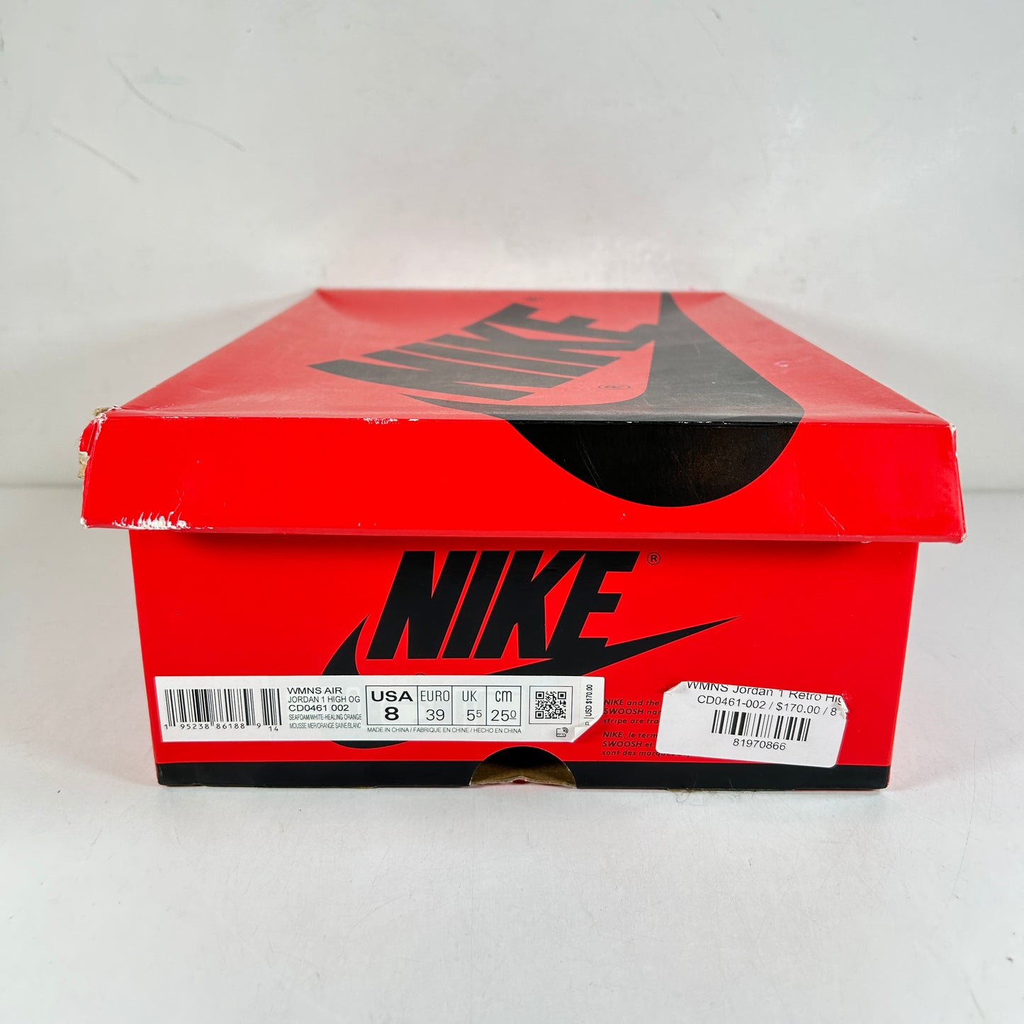 CD0461 002 Jordan 1 High OG Seafoam [USED] - 8 W (Used)