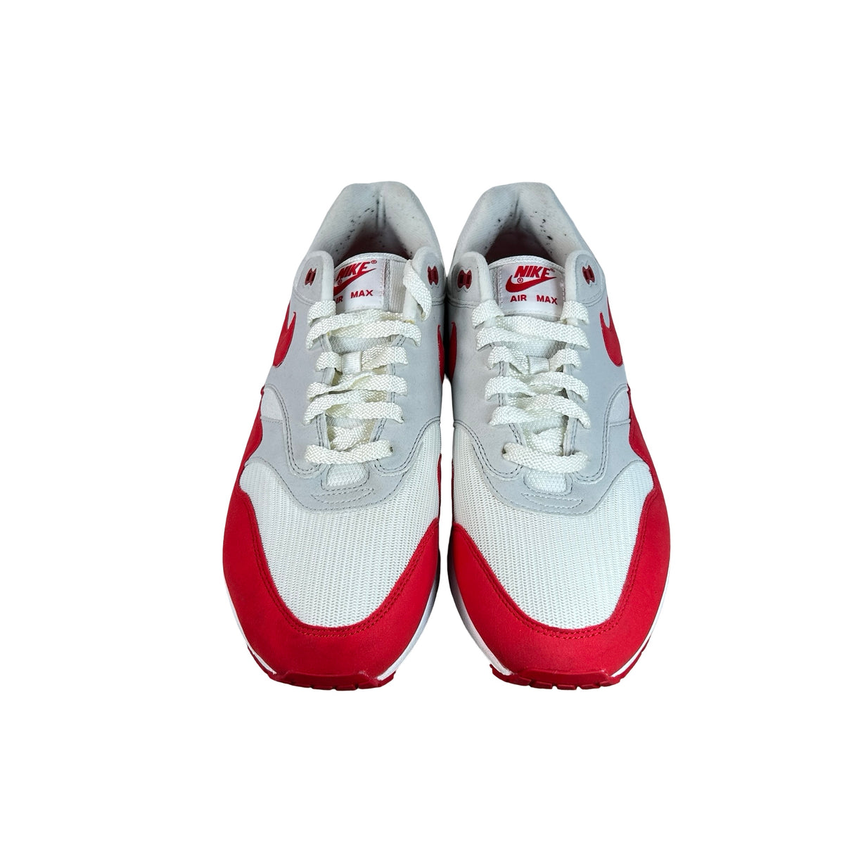 908375 103 Nike Air Max 1 Anniversary Red (2017/2018 Restock Pair) [USED] - 10.5 M (Used) (No Box)