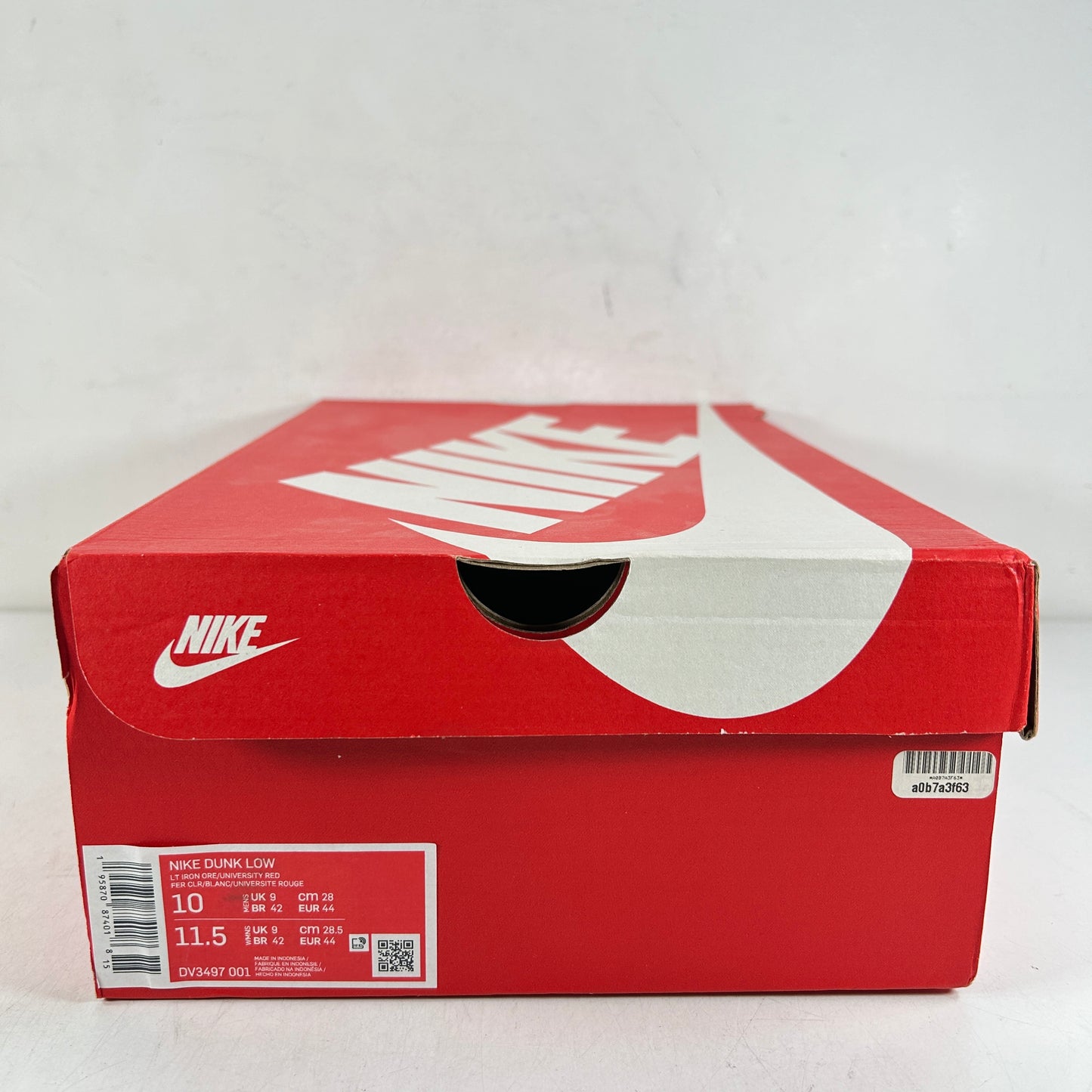 DV3497 001 Nike Dunk Low Light Iron Ore Red Blue [USED] - 10 M (Used)