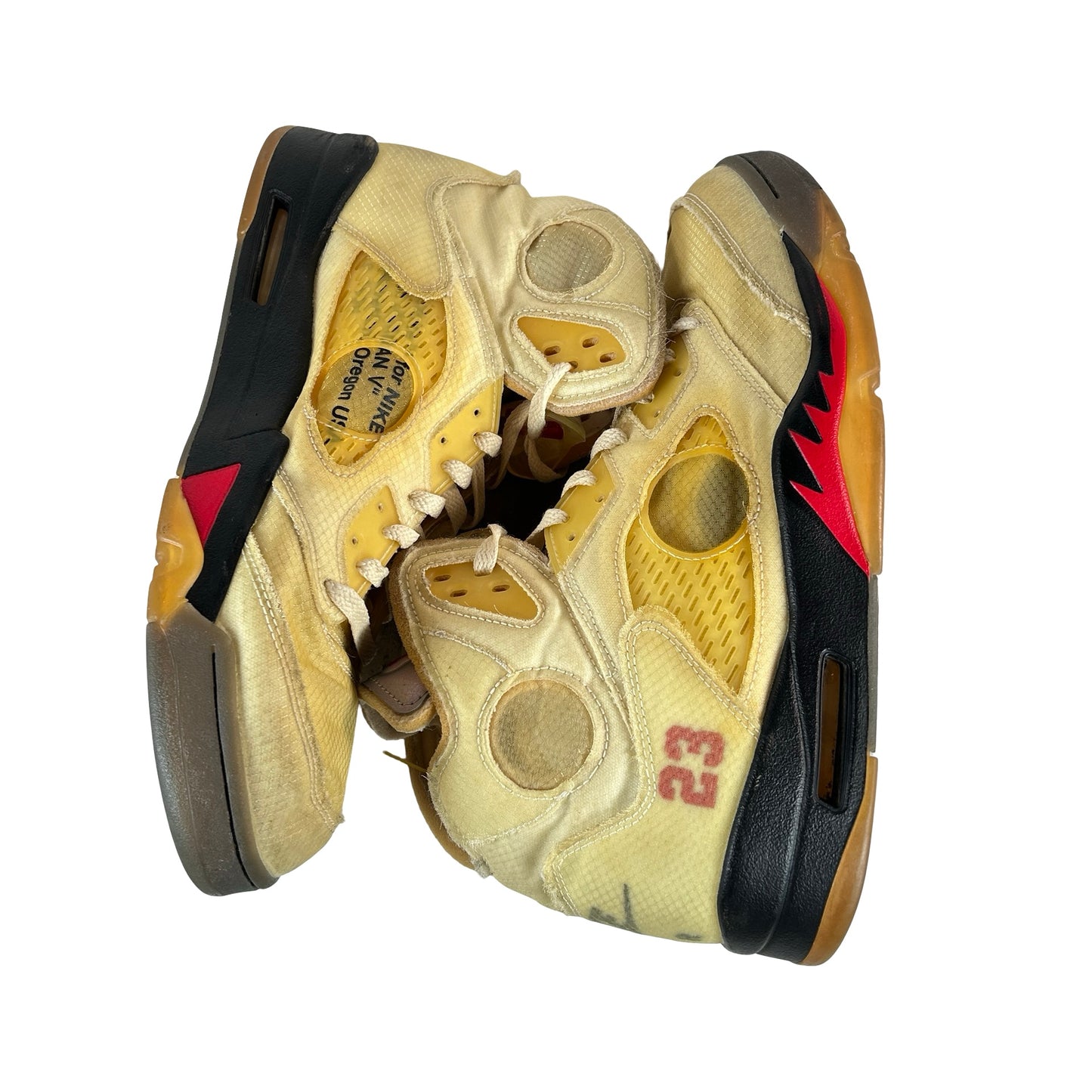 DH8565 100 Jordan 5 Off-White Sail [USED] - 13 M (Used) (No Box) (No Insoles)
