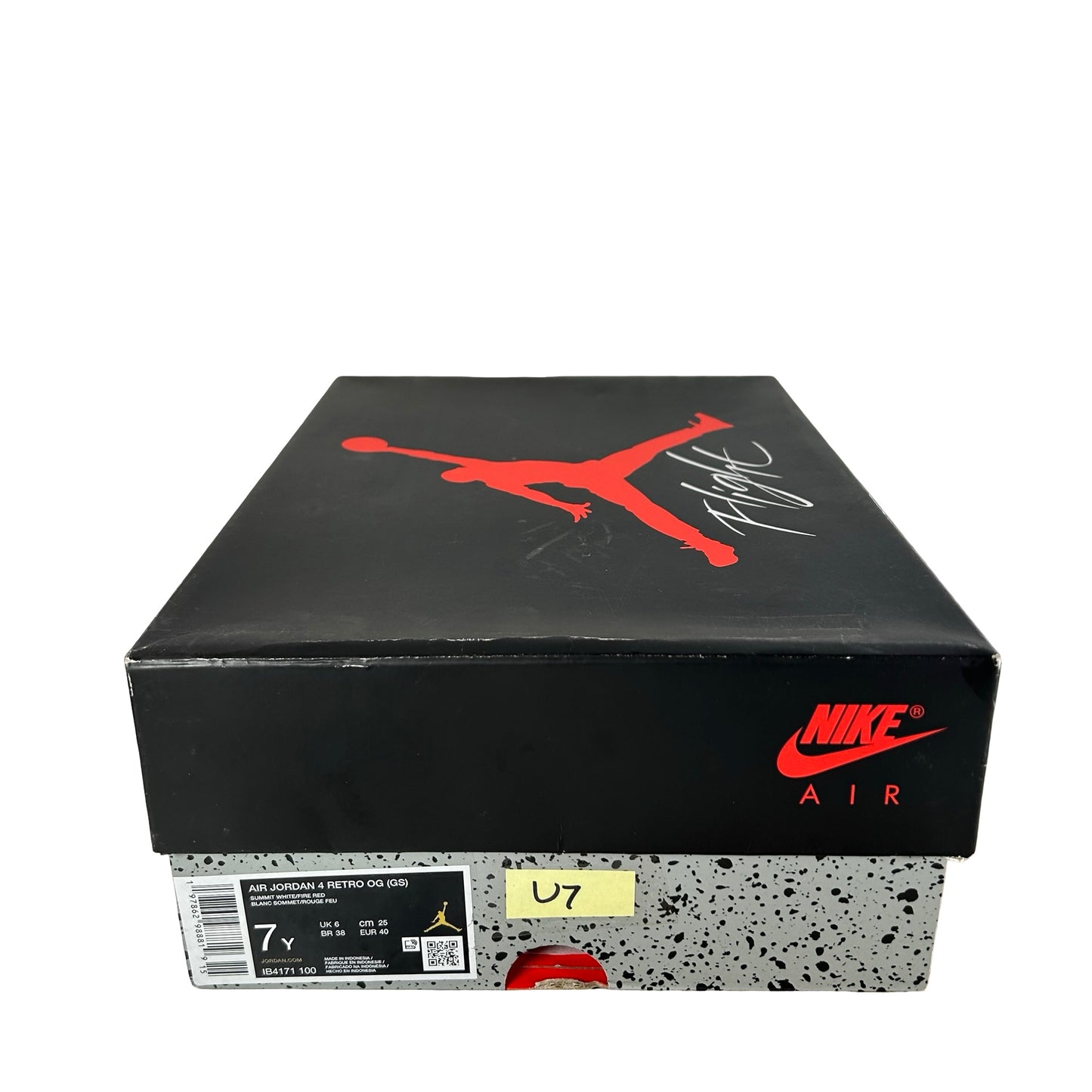 IB4171 100 Jordan 4 Retro White Cement (2025) (GS) [USED] - 7 Y (Used7)