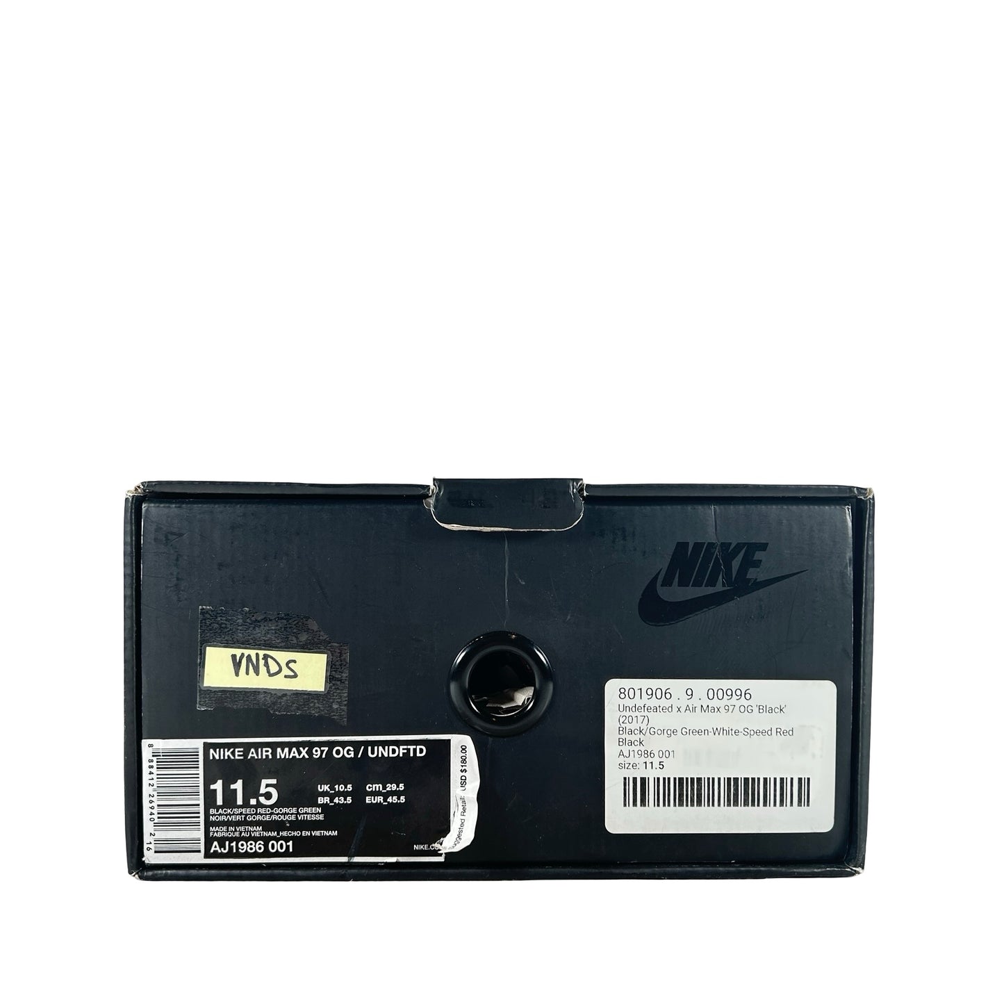 AJ1986 001 Nike Air Max 97 Undefeated Black [USED] - 11.5 M (VNDS)