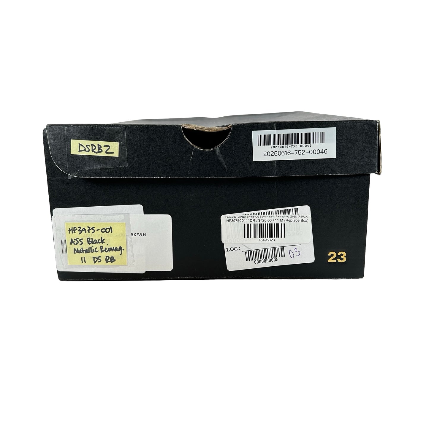 HF3975 001 Jordan 5 Retro OG Black Metallic Reimagined (2025) [REPLACE BOX]
