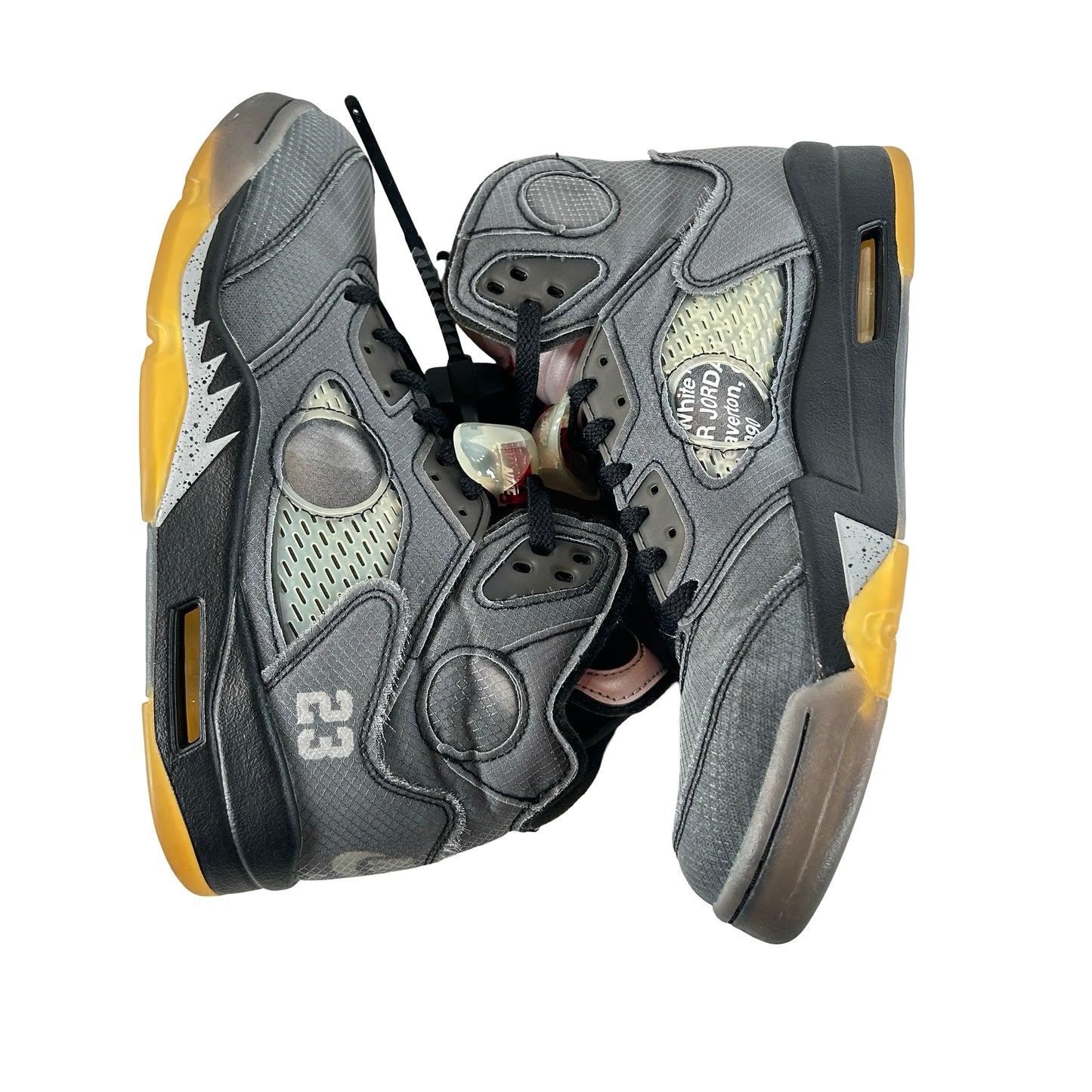 CT8480 001 Jordan 5 Off-White Black [USED] - 9 M (VNDS2)