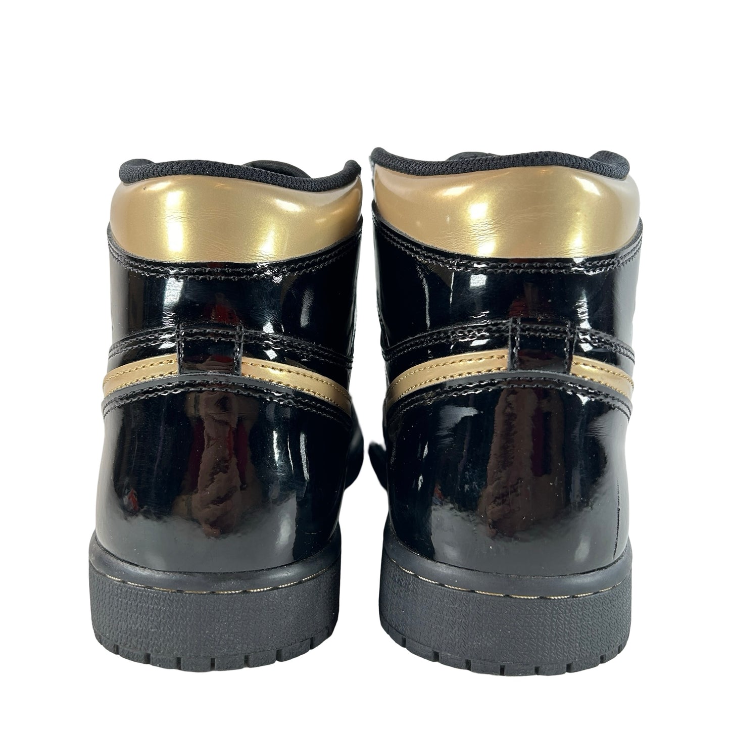 555088 032 Jordan 1 Black/Gold [USED] - 9.5 M (Used) (No Box)