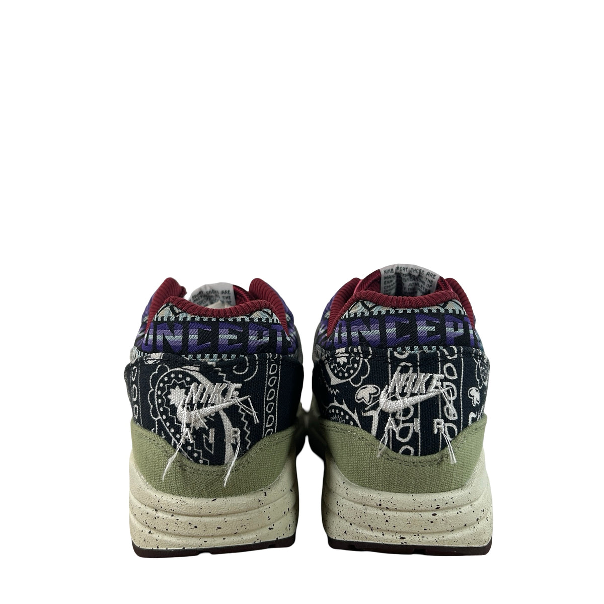 DN1803 300 Nike Air Max 1 Concepts Denim Olive Canvas [USED] - 5.5 M (Used)