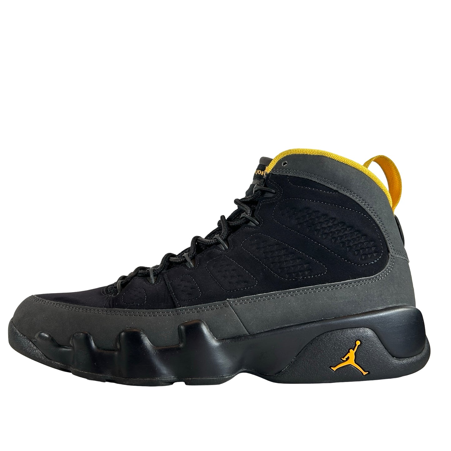 CT8019 070 Jordan 9 Retro Dark Charcoal Universidad Oro