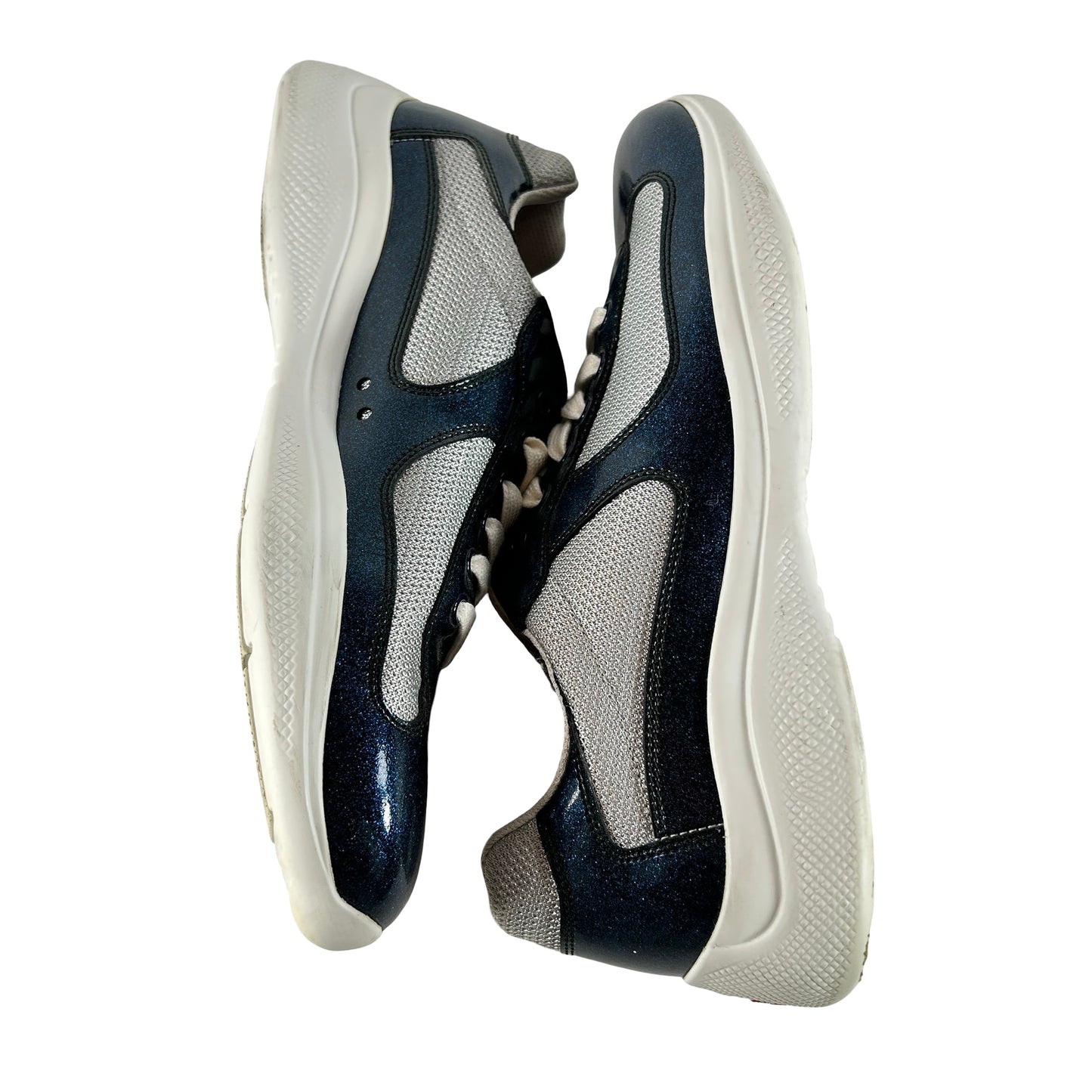 Prada America's Cup Sneakers Blue Glitter [USED] - PRADA 9.5 / US 10.5 M (Used)