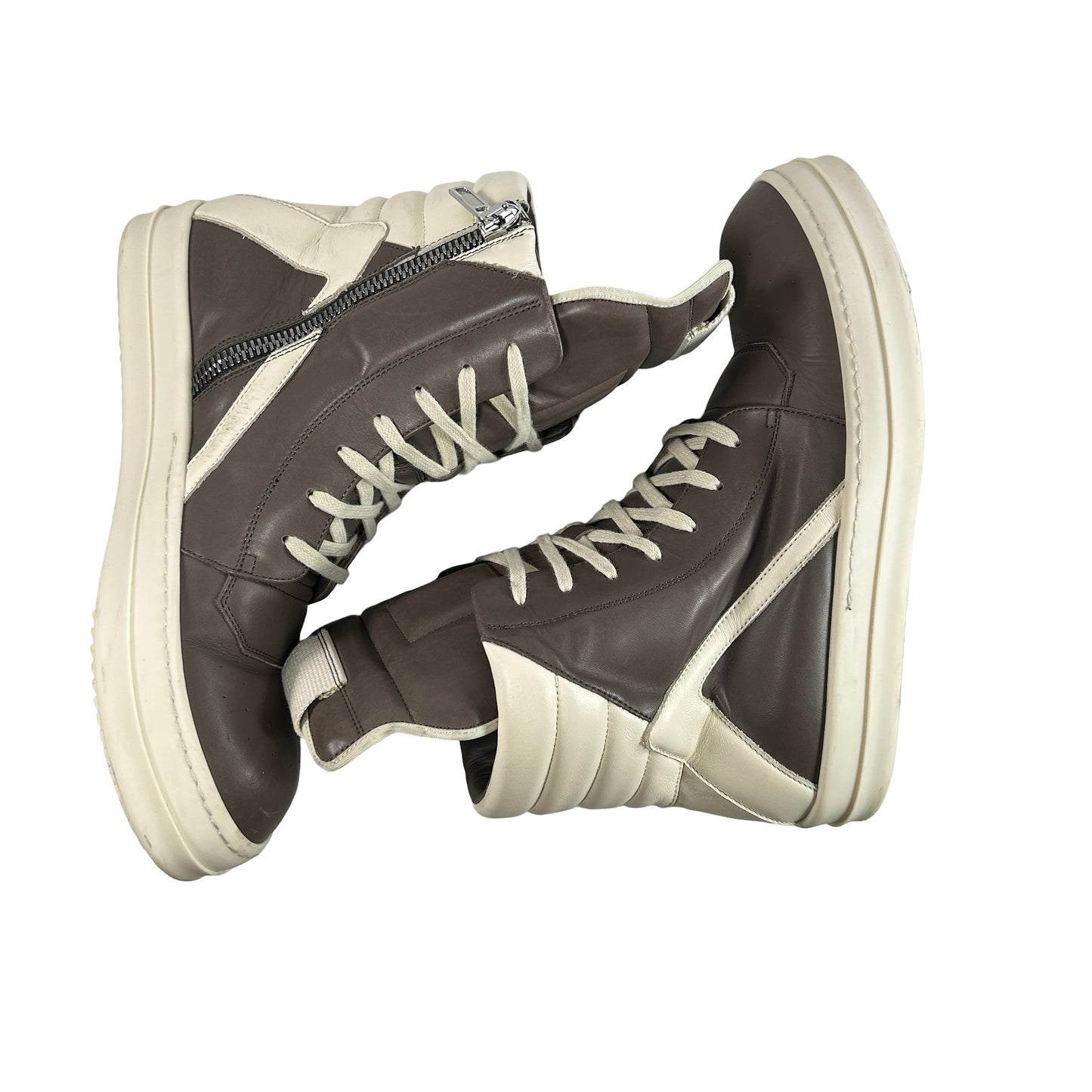 Rick Owens Men's Geobasket Sneakers Dust/White [USED] - 42 (Used) (No Box)